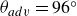 theta Subscript a d v Baseline equals 96 Superscript ring