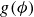 g left parenthesis phi right parenthesis