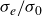 sigma Subscript e Baseline divided by sigma 0