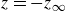 z equals minus z Subscript normal infinity
