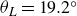 theta Subscript upper L Baseline equals 19.2 Superscript ring