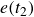 e left parenthesis t 2 right parenthesis