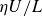 eta upper U divided by upper L