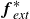 bold italic f Subscript italic ext Superscript asterisk