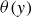 theta left parenthesis y right parenthesis