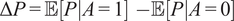 upper Delta upper P equals EPA equals 1 minus EPA equals 0