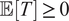 ET greater than or equals 0