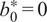 b 0 asterisk equals 0