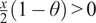 x 21 minus theta greater than 0