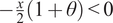 minus x 21 plus theta less than 0