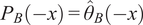 PB minus x equals theta hat upper B minus x