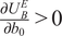 partial differential UBE partial differential b 0 greater than 0