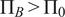 upper Pi upper B greater than upper Pi 0