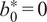 b 0 asterisk equals 0