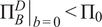 upper Pi BDb equals 0 less than upper Pi 0