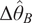 upper Delta theta hat upper B