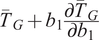 upper T bar upper G plus b 1 partial differential upper T bar upper G partial differential b 1
