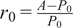 r 0 equals upper A minus upper P 0 upper P 0