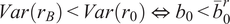 VarrB less than Varr 0 left right double arrow b 0 less than b bar 0 r