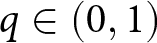 q element of left parenthesis 0 comma 1 right parenthesis