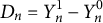 upper D Subscript n Baseline equals upper Y Subscript n Superscript 1 Baseline minus upper Y Subscript n Superscript 0