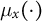mu Subscript x Baseline left parenthesis dot right parenthesis