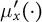 mu prime Subscript x Baseline left parenthesis dot right parenthesis