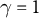 gamma equals 1