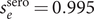 sesero equals 0.995