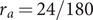 ra equals 24 slash 180