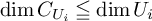 dimension upper C Subscript upper U Sub Subscript i Baseline less than over equals dimension upper U Subscript i