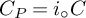 upper C Subscript upper P Baseline equals i Subscript ring Baseline upper C
