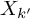 upper X Subscript k prime