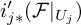 i prime Subscript j asterisk Baseline left parenthesis script upper F vertical bar Subscript upper U Sub Subscript j Subscript Baseline right parenthesis
