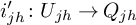 i prime Subscript j h Baseline colon upper U Subscript j h Baseline right arrow upper Q Subscript j h Baseline