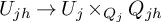 upper U Subscript j h Baseline right arrow upper U Subscript j Baseline times Subscript upper Q Sub Subscript j Baseline upper Q Subscript j h