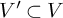 upper V prime subset of upper V