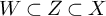 upper W subset of upper Z subset of upper X