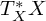 upper T Subscript upper X Superscript asterisk Baseline upper X