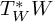 upper T Subscript upper W Superscript asterisk Baseline upper W