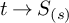 t right arrow upper S Subscript left parenthesis s right parenthesis