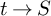 t right arrow upper S