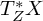 upper T Subscript upper Z Superscript asterisk Baseline upper X