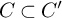 upper C subset of upper C prime