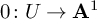 0 colon upper U right arrow bold upper A Superscript 1
