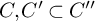 upper C comma upper C prime subset of upper C quotation mark