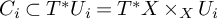 upper C Subscript i Baseline subset of upper T Superscript asterisk Baseline upper U Subscript i Baseline equals upper T Superscript asterisk Baseline upper X times Subscript upper X Baseline upper U Subscript i