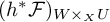 left parenthesis h Superscript asterisk Baseline script upper F right parenthesis Subscript upper W times Sub Subscript upper X Subscript upper U
