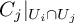 upper C Subscript j Baseline vertical bar Subscript upper U Sub Subscript i Subscript intersection upper U Sub Subscript j Subscript Baseline