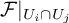 script upper F vertical bar Subscript upper U Sub Subscript i Subscript intersection upper U Sub Subscript j Subscript Baseline